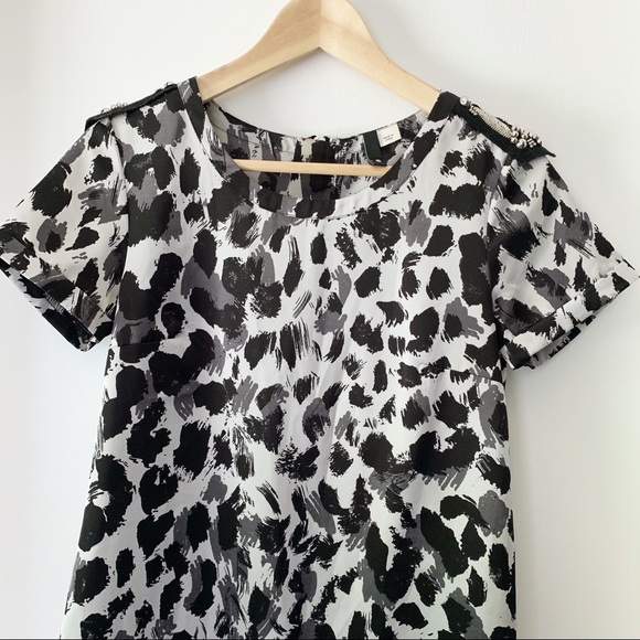 Black leopard print dress MEDIUM - Picture 2 of 5
